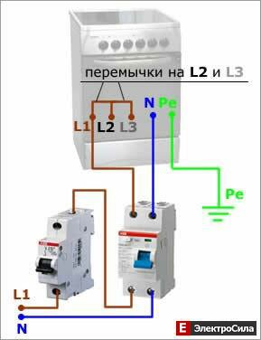 Схема подключения электрической плиты